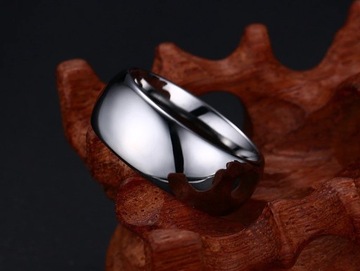 МАССИВНОЕ СЕРЕБРЯНОЕ КОЛЬЦО-ПЕЧАТКА ВОльфрамовое КОЛЬЦО 8 ММ R22