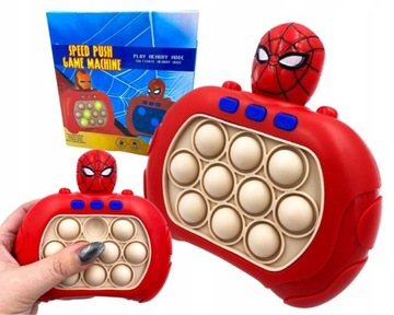 GRA POP IT POPIT ELEKTRYCZNA GRA ANTYSTRESOWA ZRĘCZNOŚCIOWA SPIDERMAN