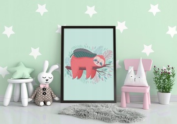 КАРТИНА-ПОСТЕР В РАМКЕ 33х43 см Ленивец PD284