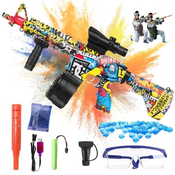 GEL BLASTER PISTOLET KARABIN NA KULKI ŻELOWE MASZYNOWY AKUMULATOR USB