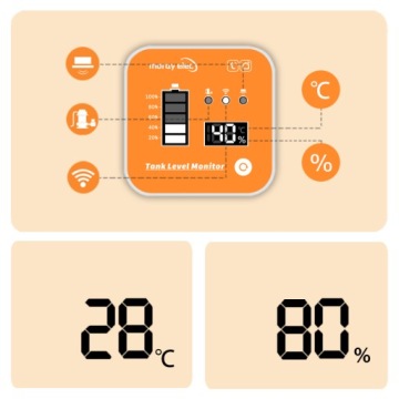Tuya Smart WiFi датчик уровня воды в баке + монитор