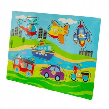PUZZLE DREWNIANE TRANSPORT
