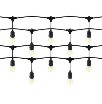 Zestaw girlanda oświetleniowa -1 sznur 15m (15 opraw) + 15 żarówek LED 1W E