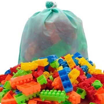 KLOCKI Plastikowe Konstrukcyjne ZESTAW 500el. DUŻE