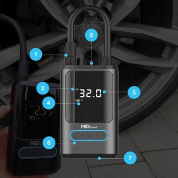 ЭЛЕКТРИЧЕСКИЙ НАСОС-КОМПРЕССОР БЕСПРОВОДНОЙ АККУМУЛЯТОР + POWERBANK 10 БАР