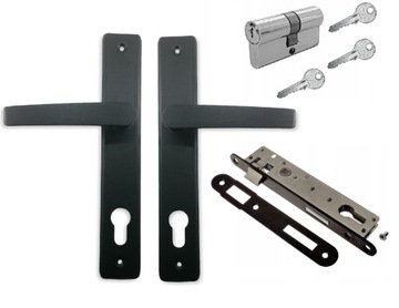 ZAMEK FURTKI KLAMKA DRZWI WKŁADKA ZESTAW DO BRAMKI