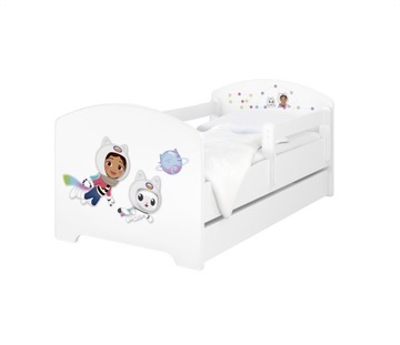 Łóżko dziecięce BABY BOO OSKAR 160X80 + materac + szuflada KOCI DOMEK GABI