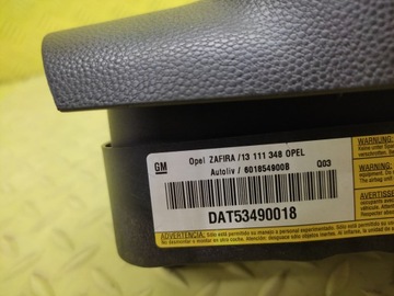 OPEL ZAFIRA B PODUSZKA AIR BAG KIEROWCY 13111348