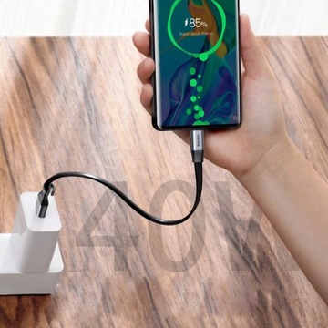 USB-кабель Baseus Simple USB Type C SuperCharge 5A, 40 Вт