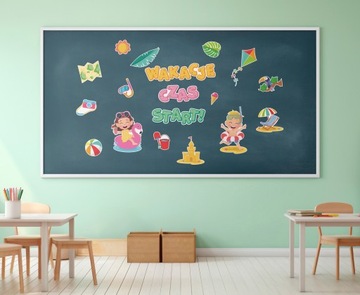 DEKORACJA SZKOLNA - WAKACJE CZAS START! - NA GAZETKĘ APEL - DUŻA - LearnHow