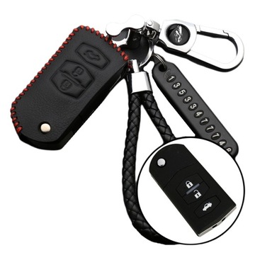 Etui pokrowiec klucz PU skóra grot Mazda 2 3 6 CX-7 CX-9 MX-5 3-przy g