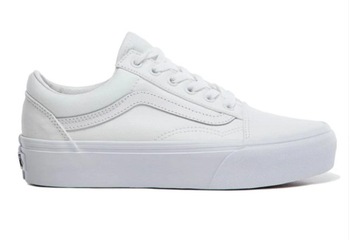 Trampki VANS OLD SKOOL damskie na platformie tenisówki białe r 36,5