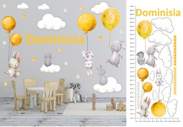 Наклейки на стену с именем ребенка 270х100.