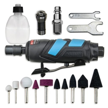 SZLIFIERKA PNEUMATYCZNA PROSTA TRZPIENIOWA 6 MM 1/4'' Z ŚCIERNICAMI STIX