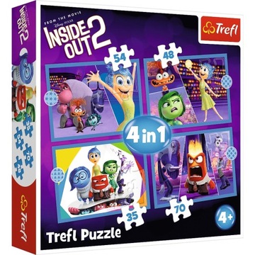 Puzzle Trefl 4w1 W głowie się nie mieści 2 - Emocje rządzą 34652
