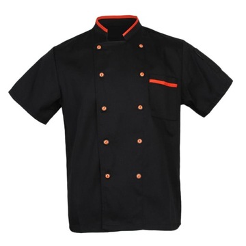 kucharz Płaszcz mundury Odzież Cook Jacket Black