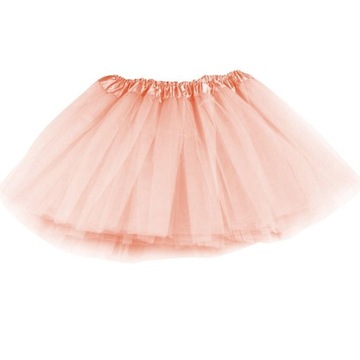 SPÓDNICZKA TUTU TIULOWA BRZOSKWINIOWY RÓŻ 3-10 L