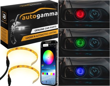 Светодиодная система подсветки линз RGB Bluetooth Devil Eyes для автомобиля