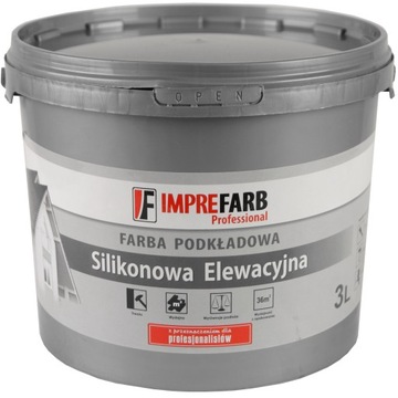 FARBA SILIKONOWA PODKŁADOWA ELEWACYJNA BIAŁA 3L