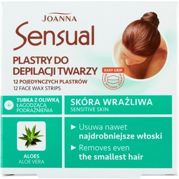 Joanna Sensual Plastry do depilacji twarzy aloes
