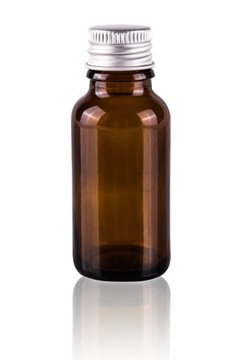 Butelka szklana brązowa 20ml z nakrętką ALU x5