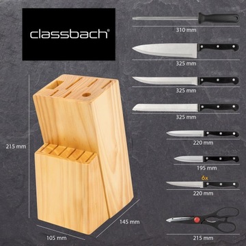 НАБОР КУХОННЫХ НОЖЕЙ ОСТРЫХ НОЖЕЙ БЛОК 14