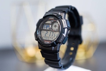 Zegarek męski CASIO wodoszczelny LCD sportowy 100M