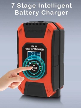 FOXSUR 12V 7A Полностью автоматическое интеллектуальное зарядное устройство