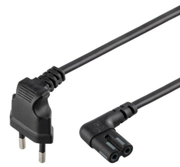 Кабель, евро-черный соединительный кабель, 2 м.