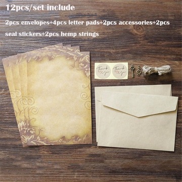 Styl L Et Vintage Kraft papier do pisania koperty