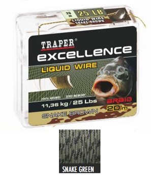Plecionka Liquid Wire Snake Green 20m 25Lb Traper