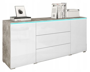 Komoda Dwudrzwiowa ze z Szufladami VERA 150 cm z Półkami