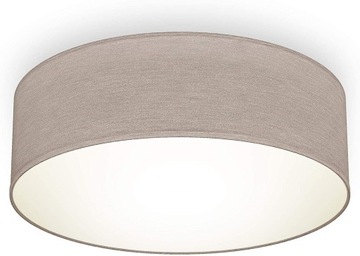 LAMPA SUFITOWA - PLAFON - TAUPE - 1xE27 - SALON - KUCHNIA - KORYTARZ