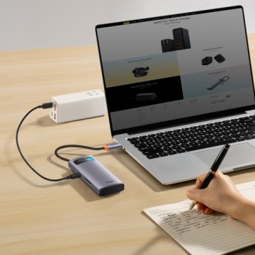 Адаптер BASEUS HUB 6in1 Type C на 3 слота USB3.0 PD SD/TF