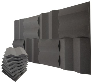 Absorpční tlumící klíny Set 8ks pěnových panelů o tloušťce 7 cm studio