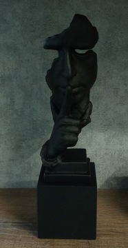 Rzeźba Cisza z podestem H-45cm. Czarny
