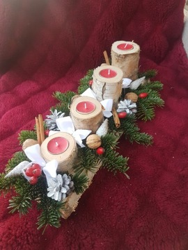 Stroik, Wieniec Adwentowy, dekoracja na stół [S6]
