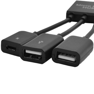HUB 1x microUSB 2x USB-планшет Мышь ANDROID OTG