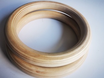 Деревянные гимнастические кольца с ремнями CClife, полный комплект.