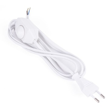 KABEL ZE ŚCIEMNIACZEM Ściemniacz na kablu BIAŁY regulator nakablowy dł. 2m