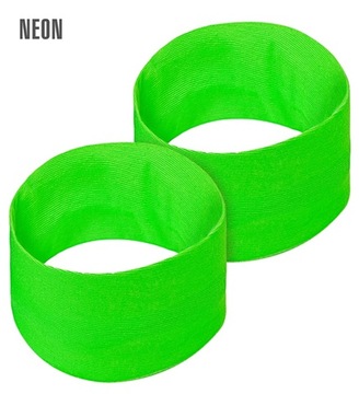 Zielone neonowe opaski na ręce