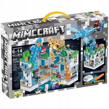 KLOCKI MINECRAFT MROŹNA JASKINIA KLOCKI 551 EL