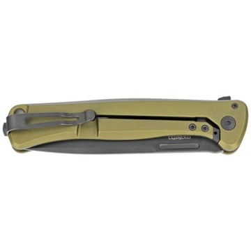 Nóż składany LionSTEEL SKinny Black MagnaCut Green Aluminium Brown Micarta