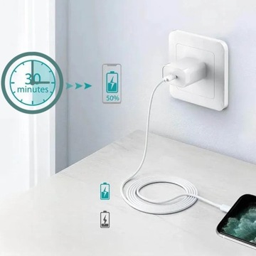 БЫСТРОЕ ЗАРЯДНОЕ УСТРОЙСТВО ДЛЯ IPHONE PD CUBE 20 Вт USB-C ДЛЯ БЛОКА ПИТАНИЯ ОСВЕЩЕНИЯ IPHONE