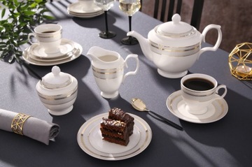 Serwis herbaciano-kawowy filiżanki porcelana MariaPaula Astoria 21 el.