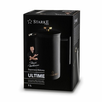 Elegancki tłokowy ZAPARZACZ DO KAWY HERBATY French Press jak termos 1L PRO
