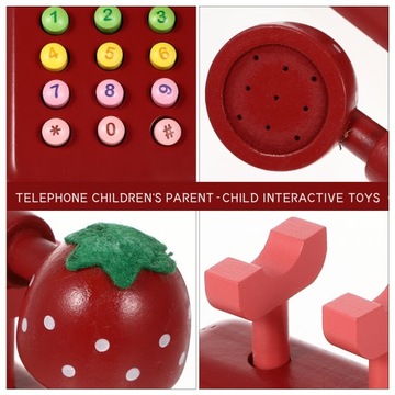 Игрушечный мобильный телефон для детей, деревянный, старинный телефон.