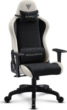 Fotel Gamingowy Biurowy Regulowany Materiał Alcantara + Ekoskóra Sense7