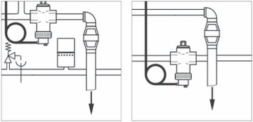 Термопредохранительный клапан 95°C Камин и центральное отопление