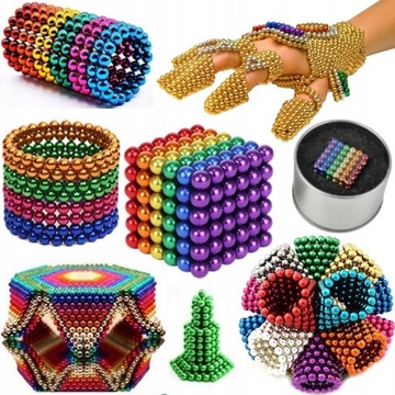 KLOCKI KOLOROWE KULKI MAGNETYCZNE NEOCUBE 216E 5MM